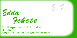 edda fekete business card